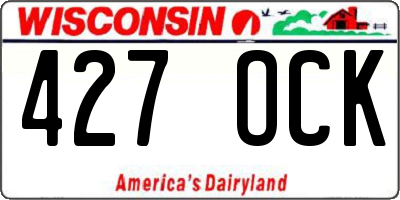 WI license plate 427OCK
