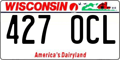WI license plate 427OCL