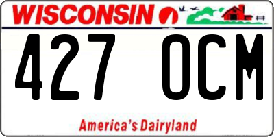 WI license plate 427OCM