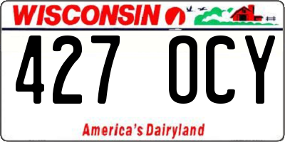 WI license plate 427OCY