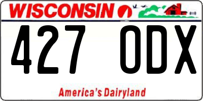 WI license plate 427ODX