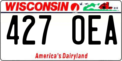 WI license plate 427OEA