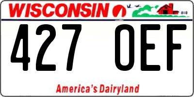 WI license plate 427OEF