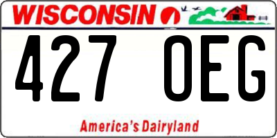 WI license plate 427OEG
