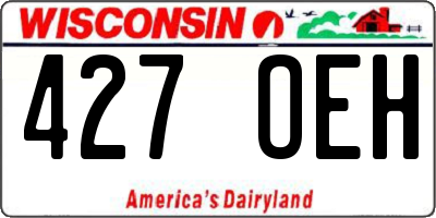 WI license plate 427OEH