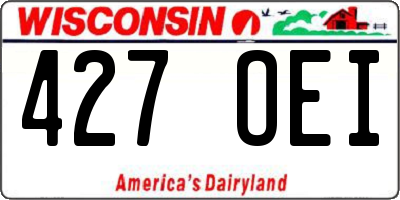 WI license plate 427OEI