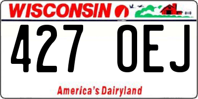 WI license plate 427OEJ