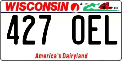 WI license plate 427OEL