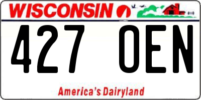 WI license plate 427OEN