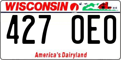WI license plate 427OEO