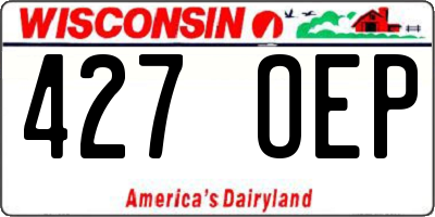 WI license plate 427OEP