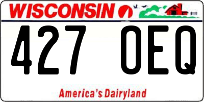 WI license plate 427OEQ