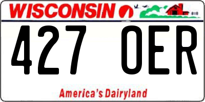 WI license plate 427OER