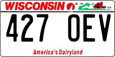 WI license plate 427OEV