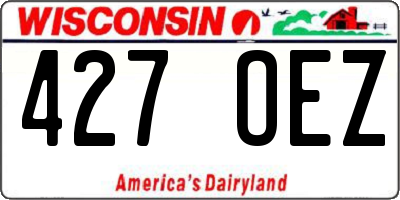 WI license plate 427OEZ