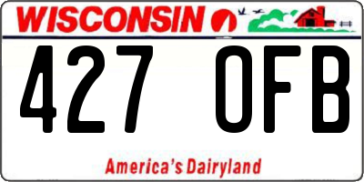 WI license plate 427OFB