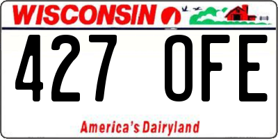 WI license plate 427OFE