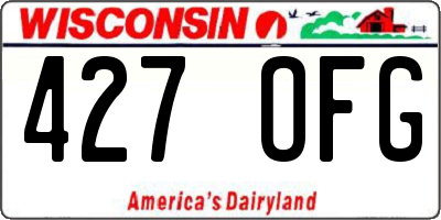 WI license plate 427OFG