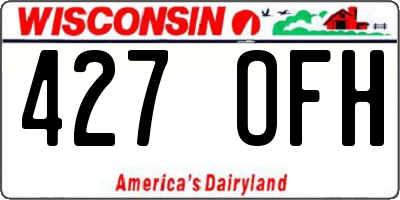 WI license plate 427OFH