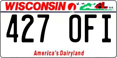 WI license plate 427OFI