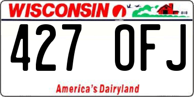 WI license plate 427OFJ