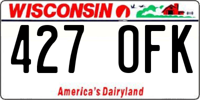 WI license plate 427OFK