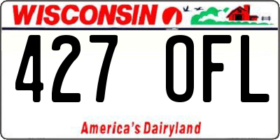 WI license plate 427OFL