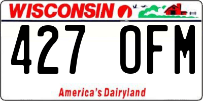 WI license plate 427OFM