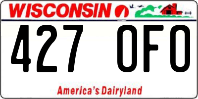 WI license plate 427OFO