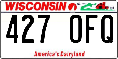 WI license plate 427OFQ