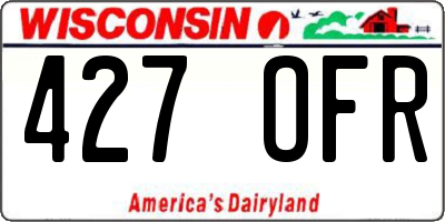 WI license plate 427OFR