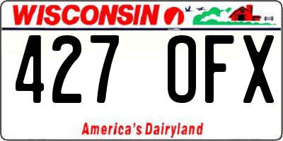 WI license plate 427OFX