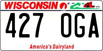 WI license plate 427OGA