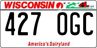 WI license plate 427OGC