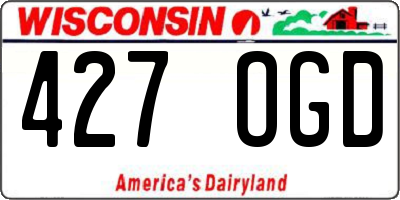 WI license plate 427OGD
