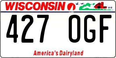 WI license plate 427OGF