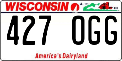 WI license plate 427OGG