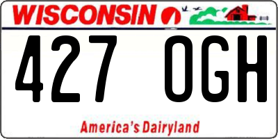 WI license plate 427OGH