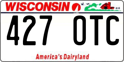 WI license plate 427OTC