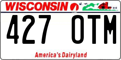 WI license plate 427OTM