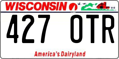 WI license plate 427OTR