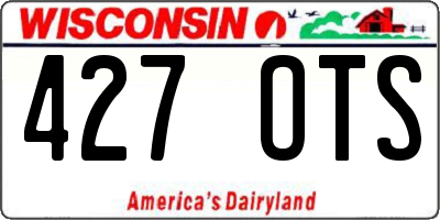WI license plate 427OTS