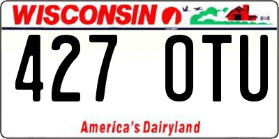 WI license plate 427OTU