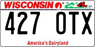 WI license plate 427OTX
