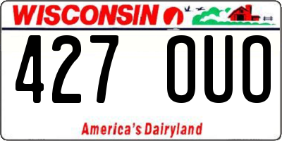 WI license plate 427OUO