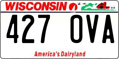 WI license plate 427OVA