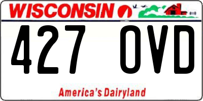 WI license plate 427OVD