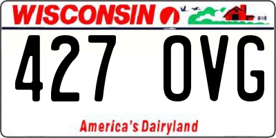 WI license plate 427OVG