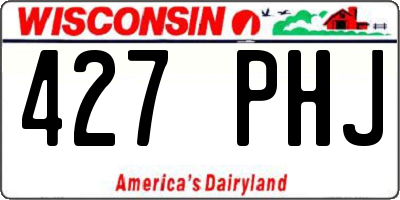 WI license plate 427PHJ