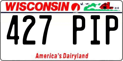 WI license plate 427PIP